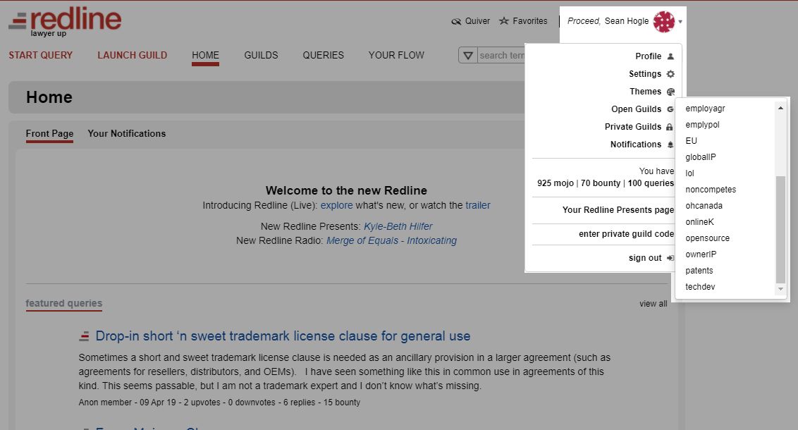 Quick access to your favorites